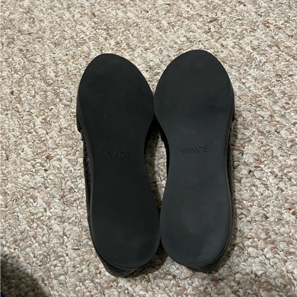 Vince Mason Snakeskin Embossed Leather Slip On Loafers - Picture 6 of 7